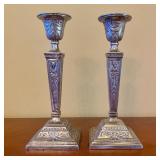 A Pair of Indian Neoclassical Style Silver Plated