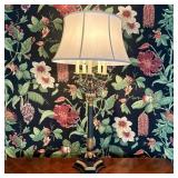 Large Heavy Empire Style Gilt and Black Patinated