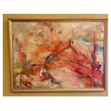 Large Scale Contemporary Abstract Floral Mixed Med