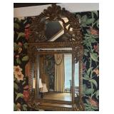 Large Rococo Revival Gilt Finished Wall Mirror by
