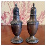 A Pair of J. Rogers Sterling Silver Weighted Salt