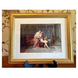 Framed Color Print After Jacques-Louis David The L