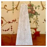Mid Century Modern Italian Travertine Obelisk Scul