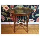 Regency Style Faux Bamboo Side Table with Pierced