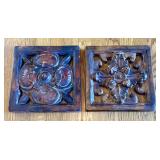 A Pair of Openwork Architectural Wall Plaques in S
