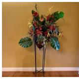 Tall Floor Standing Artificial Tropical Floral Arr
