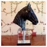 Equine Bust Bronze Sculpture on Acrylic Base