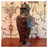 Large Sgraffito Decorated Earthenware Baluster For