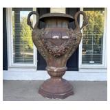 Monumental Neoclassical Cast Iron Garden Urn with