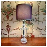 Neoclassical Style Clear Glass and Chrome Table La