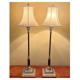 Pair of Tall Buffet Table Lamps in Neo-Classical S