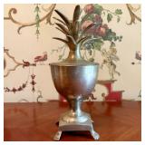 Regency Style Brass Finished Pineapple Jar with Li