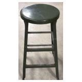 Nice Old OD Green Steel Stool