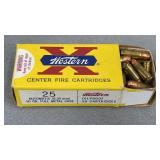 Western 25 Auto Ammo, 50 Grain, 38 Rds
