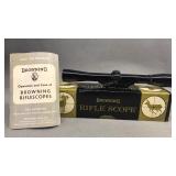 Browning 22 Rifle Scope, 4x, Org Box