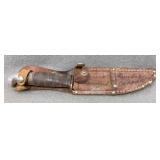 Western Boy Scout Leather Stacked Handle Knife