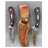 Schrade Old Timer Sharp Finger Knives w/ Sheath