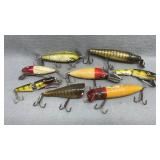 8 Vintage Fishing Lures; Longest is 4.5"