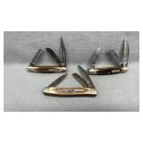 3 Old Timer Schrade Pocket Knives, Rough