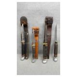 Western Fixed Blade Knife Set - 4