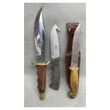 3 Fixed Blade Knives