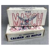 1968 Match 45 Caliber Ammo, 50 per box