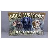 Dogs Welcome Door Mat 16" X 26"