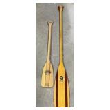 2 Wooden Boat Paddles