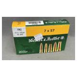 Sellier & Bellot 7x57 Ammo, 140 Grain, 20 Rds