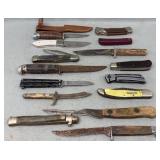 15 Knives, Schrade, Gerber, Bear MFG 15 Knives, Schrade, Gerber, Bear MFG