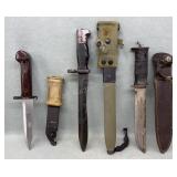 2 Bayonets, EGW Knife, With Pouches 2 Bayonets, EGW Knife, With Pouches