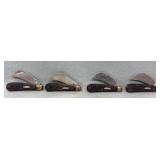 4 Case XX Hawkbill Knives, Have Rust Spots 4 Case XX Hawkbill Knives, Have Rust Spots