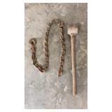 16lbs Sledge Hammer and Large Chain Section 16lbs Sledge Hammer and Large Chain Section
