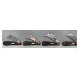 4 Case XX Hawkbill Knives, Have Rust Spots 4 Case XX Hawkbill Knives, Have Rust Spots