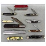 10 Pocket Knives, Swiss Army, Barlow, Sears 10 Pocket Knives, Swiss Army, Barlow, Sears