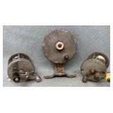 3 Fishing Reels, Turn N Spin, Schmelzers 3 Fishing Reels, Turn N Spin, Schmelzers