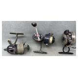 3 Fishing Reels, Zebco 850, Garcia High Speed, 3 Fishing Reels, Zebco 850, Garcia High Speed,