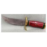 Custom Damascus 5in Blade Knife Custom Damascus 5in Blade Knife