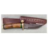 Custom Damascus 4in Blade Knife Custom Damascus 4in Blade Knife