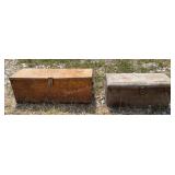 2 Rough Old Metal Tool Boxes 2 Rough Old Metal Tool Boxes