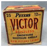 Peters Victor 12 Ga Box w/ A Few Shells Peters Victor 12 Ga Box w/ A Few Shells