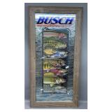 Neat Busch Beer Fish Mirror 17inx34in