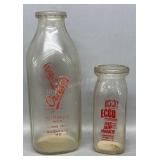 Craig's Dairy Boonville MO & ECCO Dairy Bottles