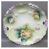 Fancy 9in Hp Unmarked RSP plate w/ Yellow Roses