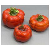 Royal Bayreuth Tomato Lidded Dishes - Chipped