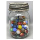 Pint Jar w/ Marbles