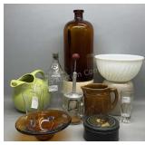 Group of Bottles, Bowls & More
