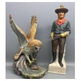 Owl & Cowboy Empty Decanters
