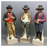 3 Lionstone Porcelain Decanters