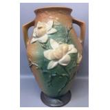 Large Roseville Magnolia 14in Dbl Handle Vase